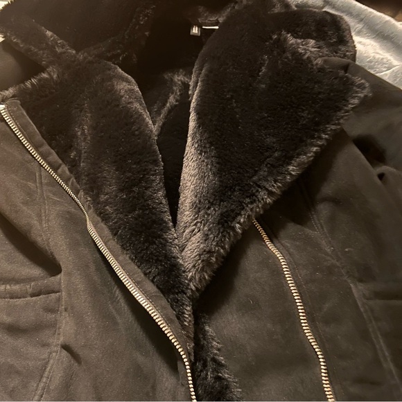 H&M interior faux fur heavy jacket size medium - Picture 10 of 10